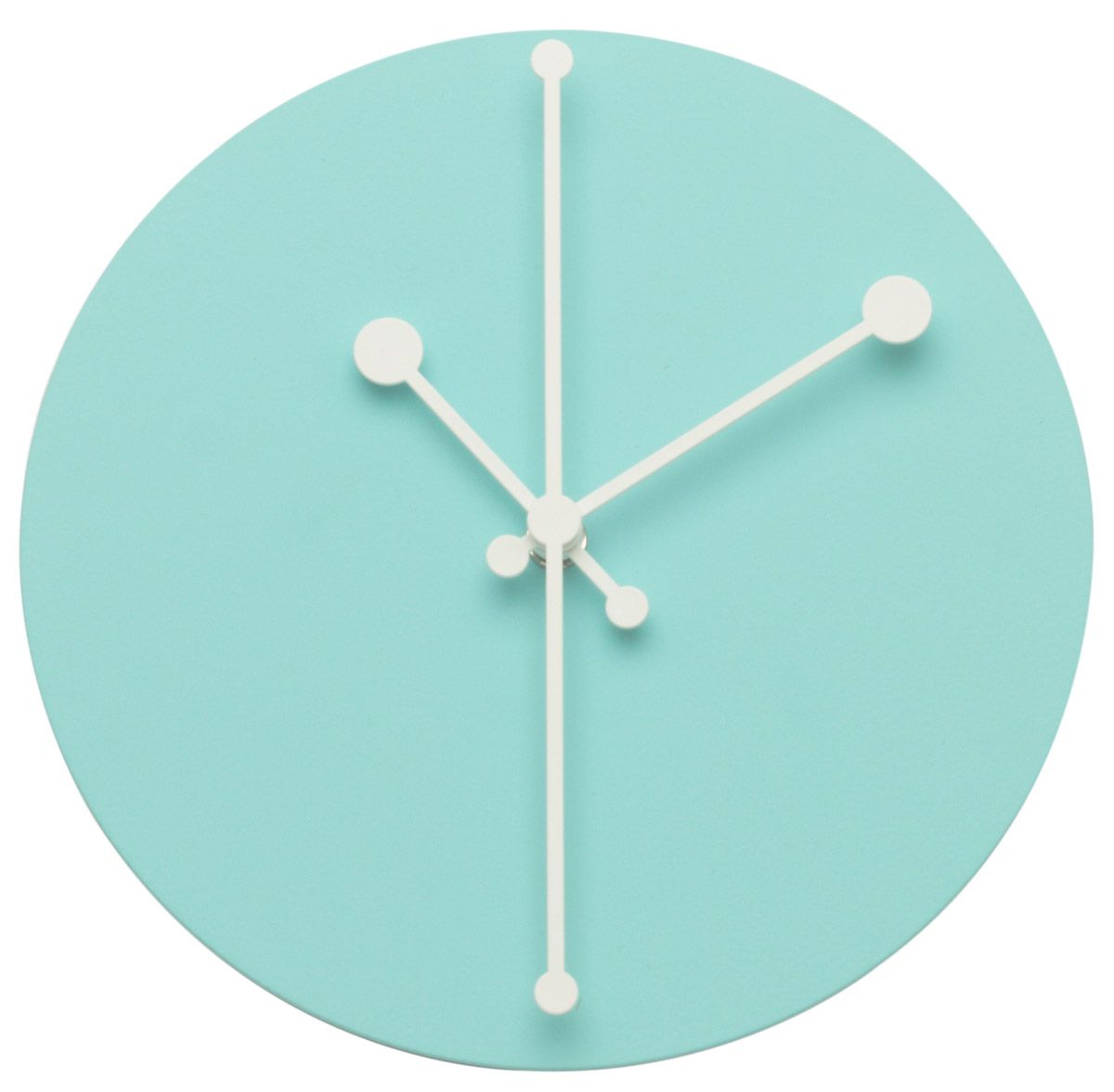 Alessi Dotty Clock wandklok staal ø 20 cm turquoise