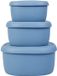 Ibenzoa® set de 3 pièces de récipients de conservation en silicone platine de qualité alimentaire