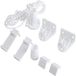 Unyqoos® Kit de réparation de store enrouleur 17 mm – Kit de store avec supports muraux, chaîne à billes d'environ 89 cm, matériel de montage et pièces de rechange, plastique, compatible avec 17–18 mm