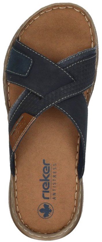 Rieker Heren Slipper - 21491-14 Blauw - Maat 43
