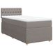 vidaXL Boxspringbed met matras, taupekleurig, 90x200 cm, met stoffen bekleding