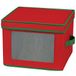 Household Essentials Dinner Plate Holiday Storage Chest, Rood Canvas met Groene Trim