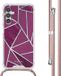 iMoshion Hoesje Samsung Galaxy A14 (4G/5G) - Design Hoesje met Koord - Meerkleurig / Bordeaux Graphic