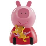 Dekora Peppa Pig Spaarpot - Plastic spaarvarken met 4 roze lolly's - 18 cm