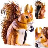 KADAX Figurine d'écureuil 28 cm