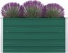 vidaXL Plantenbak verhoogd 100x100x45 cm gegalvaniseerd staal groen
