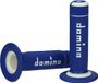 domino A020 Stuurhoes Rubber Grip voor Off Road Motoren Blauw en Wit