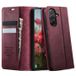 Caseme Étui portefeuille Samsung Galaxy A57 Caseme 033 en texture de veau avec blocage RFID - Rouge