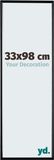 Your Decoration Cadre photo 33x98 cm Plastique Noir Brillant Evry