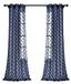 Lush Decor Navy Textured Dot Grommet Sheer Window Curtain Panel Pair (84" x 38")