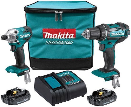 Makita DLX2339SY 18V ACCUBOORMACHINE DDF482 + SLAGSCHROEVENDRAAIER DTD156 COMBISET (2X 1.5AH ACCU) IN TAS