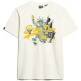 Superdry T-shirt à manches courtes New York Vl Graphic Blanc 2XL Homme
