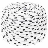 vidaXL Multifunctioneel touw 8 mm 25 m Wit Polyester