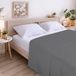 ECOMMERC3 Bedlaken, 100% katoen, extra zacht, antraciet