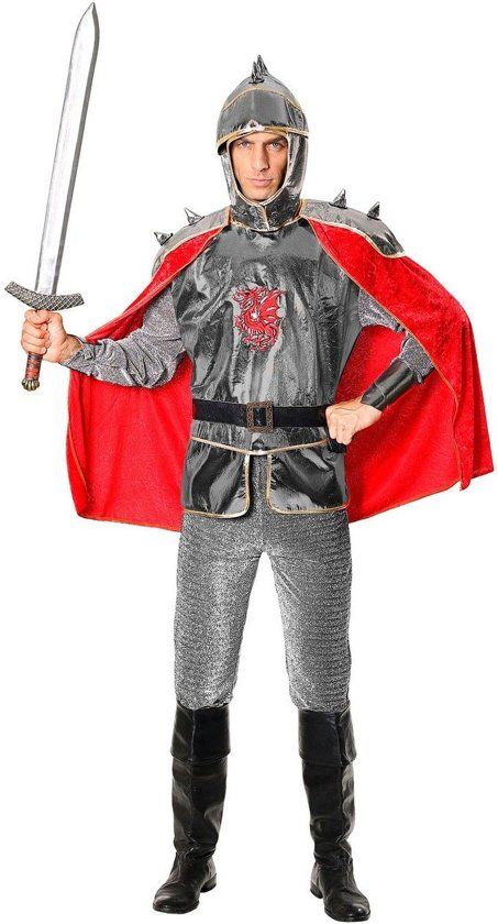 Widmann Middeleeuwse & Renaissance Strijders Kostuum Ridder Graniet Man Small Carnaval kostuum Verkleedkleding