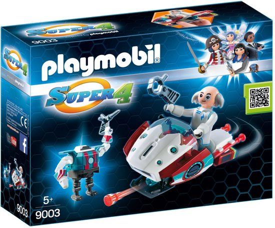 PLAYMOBIL Super 4 nr. 9003 Skyjet met Dr. X & robot