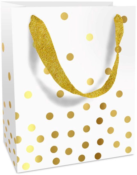 MTis Tasje 12x36x8cm Golden Dots zwart