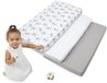 Medi Partners 3-delige hoeslakenset voor babybed, 60 x 120 cm, 100% katoen, beddengoed voor baby's, matras, kinderslaapzak, babybed (Teddy-wit-grijs)
