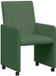 vidaXL Eetkamerstoelen met wielen, 2 stuks, katoenen stof, grijs groen