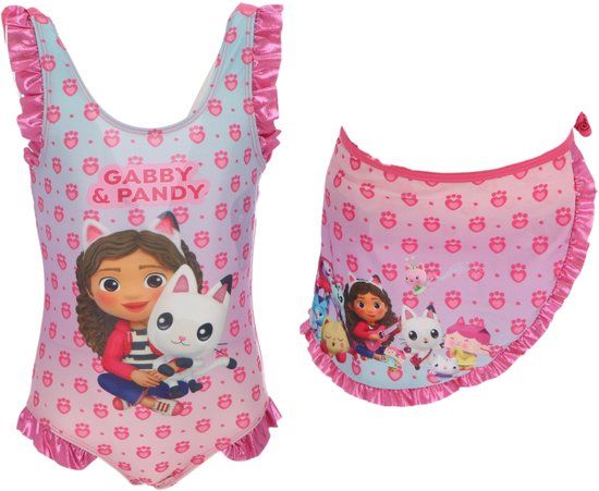 4KidsOnly Gabby's Dollhouse Badpak met Sarong - 5/6 jaar - Meerkleurig