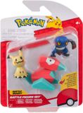 Jazwares Pokémon - Battle Figure 3 Pack Croagunk, Mimikyu, Porygon