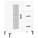 vidaXL Dressoir Hoogglans Wit 69,5x34x90 cm