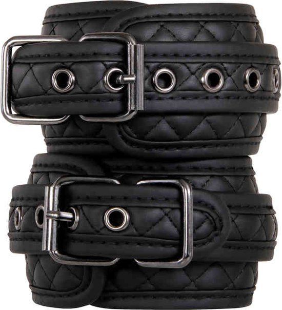 Blaze - Vegan Leather Ankle Cuffs - Black