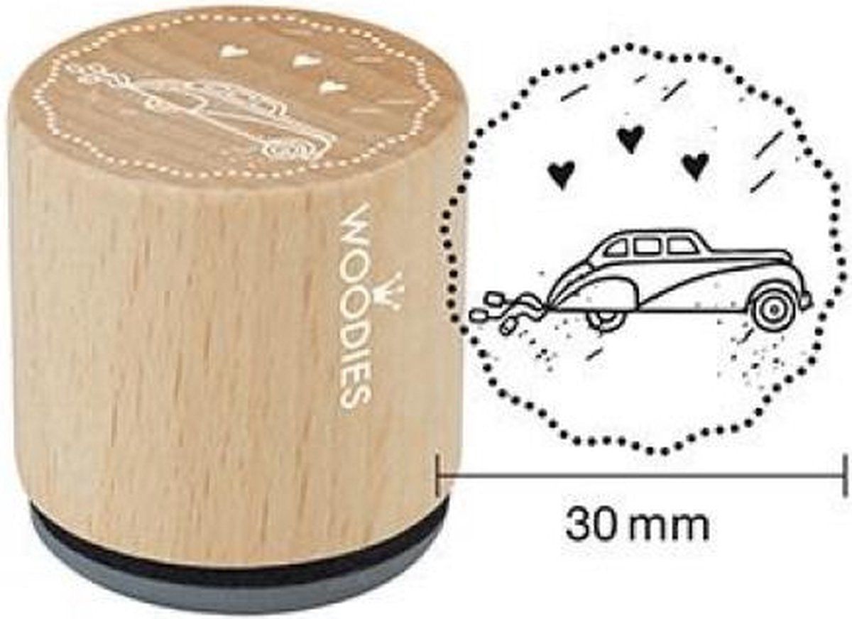 Woodies Wedding Car Rubber Stamp (W18002)