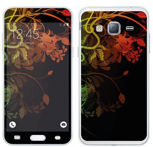 Royal Sticker Royal Muurtattoo RS. 126851 zelfklevend voor Samsung Galaxy J3 2016, motief kleurrijke bloemen