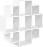 vidaXL Wandplank Wit 90 x 25 x 90 cm Bewerkt hout