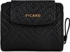 PICARD Leren Day Trip 1 Zip Wallet Black zwart