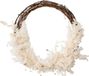 Unyqoos® couronne de fleurs séchées beige env. 30 cm