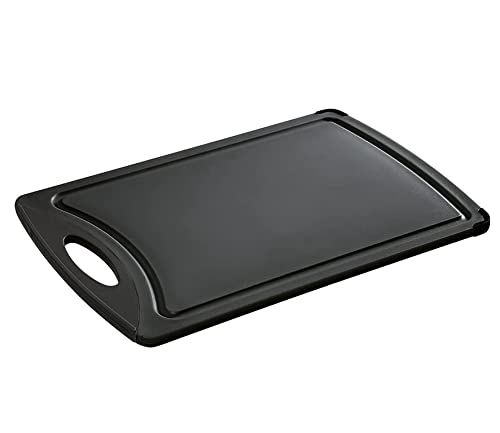 Zassenhaus Snijplank Easy Cut - zwart - 38 x 25 x 1 cm - kunststof