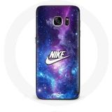 Nike Hoesje voor Samsung Galaxy S7 Logo Wit Gekleurde Ruimte Maniacase
