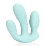 Loveline Trois en un vibrateur en silicone liquide 12 cm