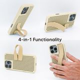 Callbuddy Hoesje met Strap geschikt voor Apple iPhone 16 Pro Max - Sand Glow