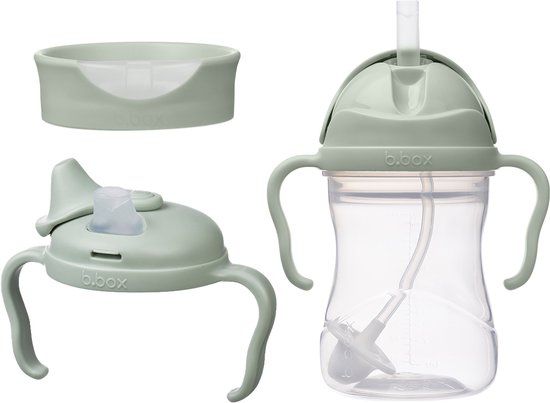 b.box 3-in-1 Value Set Sage Rietjesbeker BPA-vrij Vaatwasserbestendig 240 ml