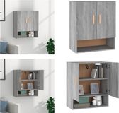 vidaXL Wandkast 60x31x70 cm bewerkt hout grijs sonoma eikenkleurig