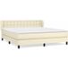 Maison Exclusive - Boxspringbed met matras, crème, 160x200 cm, kunstleer