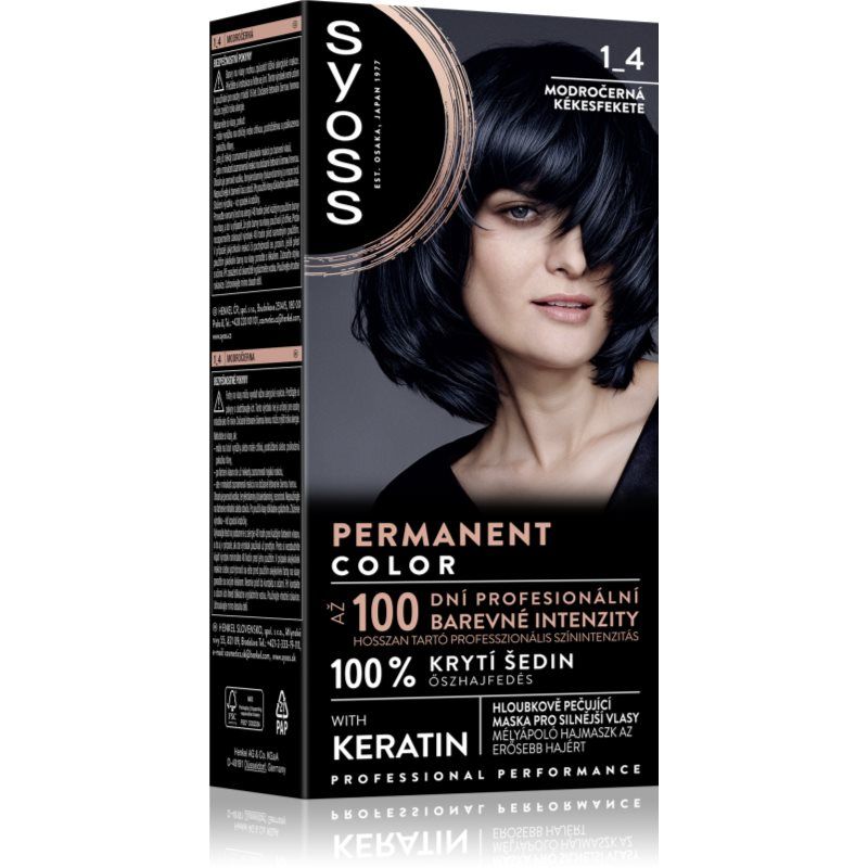 SYOSS Permanent Color 1-4 Marineblauw Zwart x2