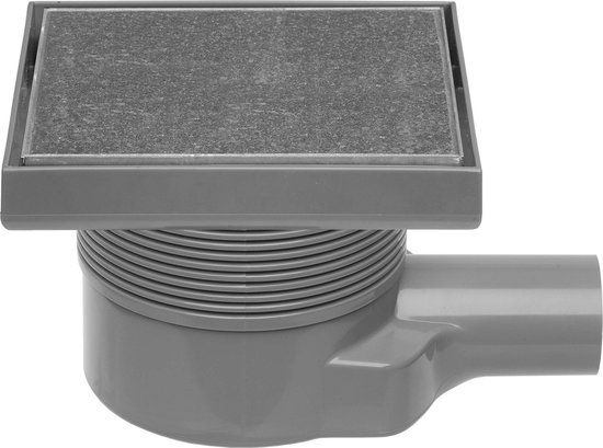 Easy Drain Aqua Quattro Vloerput ABS 15x15cm Horizontaal Tegel 40mm RVS - Aqua15x15msi6t