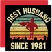 42e verjaardagskaart voor echtgenoot van vrouw - beste echtgenoot sinds 1981 - I Love You Gifts, Happy 42e huwelijksverjaardagskaarten voor partner, 145 mm x 145 mm wenskaarten voor veertig-seconde