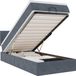 vidaXL Ottomaans bed met matras en LED's, donkergrijs fluweel, 80x200cm