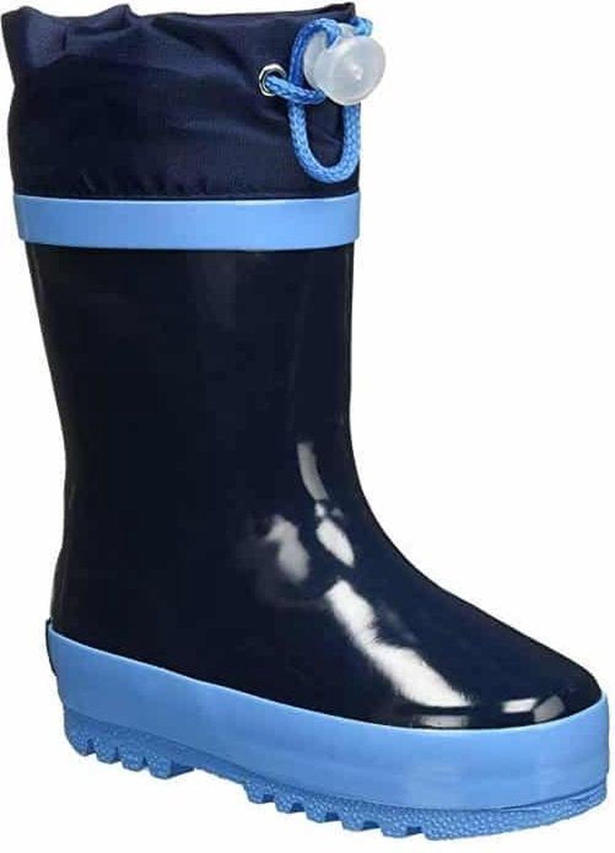Playshoes Regenlaarzen met trekkoord Kinderen - Donkerblauw - Maat 22-23