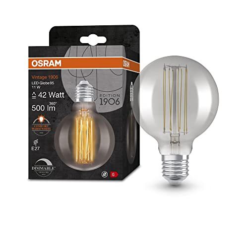 OSRAM Lamps OSRAM Vintage 1906 LED lamp, smoke tint, 11W, 500lm