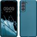 kwmobile telefoonhoesje geschikt voor Samsung Galaxy S21 - Hoesje voor smartphone - Back cover in Metallic carabisch blauw