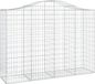 vidaXL Gabion voûté 200x50x140/160 cm fer galvanisé