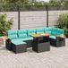 Maison Exclusive - Ensemble de meubles de jardin 8 pièces avec canapé, coussins inclus, couleur gris, en polyrotin et bois d'acacia