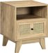 Homcom Table de chevet - Panneau de particules - 45x39x56,5cm - Bois naturel