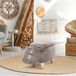 Tabouret en cuir de vachette - Pouf en cuir de vachette - Pouf Bull avec coffre de rangement 2 en 1 - Pieds en bois d'hévéa et revêtement synthétique aspect daim marron vieilli